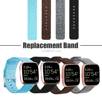 

Nylon Woven Fabric Watch Band Wrist Strap Bracelet for Fitbit Versa Smart Watch