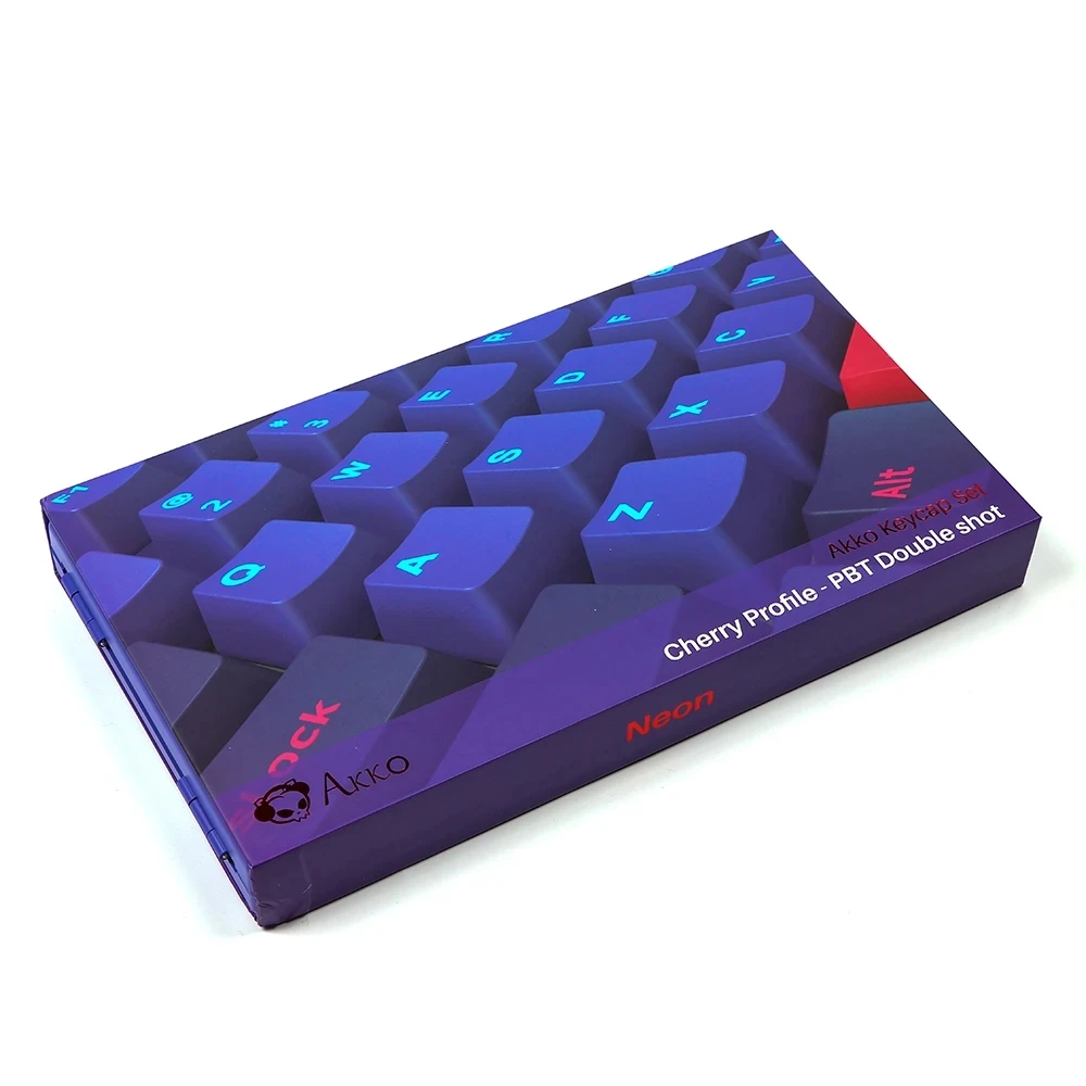 cute keyboards for computers AKKO NEON Keycaps Set Cherry/ASA Profile Double-shot PBT 108 Full Keycaps Set, with 49 Extra Novelty Keycaps gaming computer keyboard