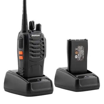 

1 Pair BF-888S Walkie Talkie 400-470MHz 16CH Handheld Transceiver US Plug Professional Police Walkie Talkie