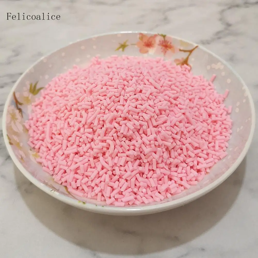 100g Clay Polymer DIY Fake Candy Sweets Sprinkle Sugar Decorations for Cake Fake Dessert Simulation Food Doll House, Other