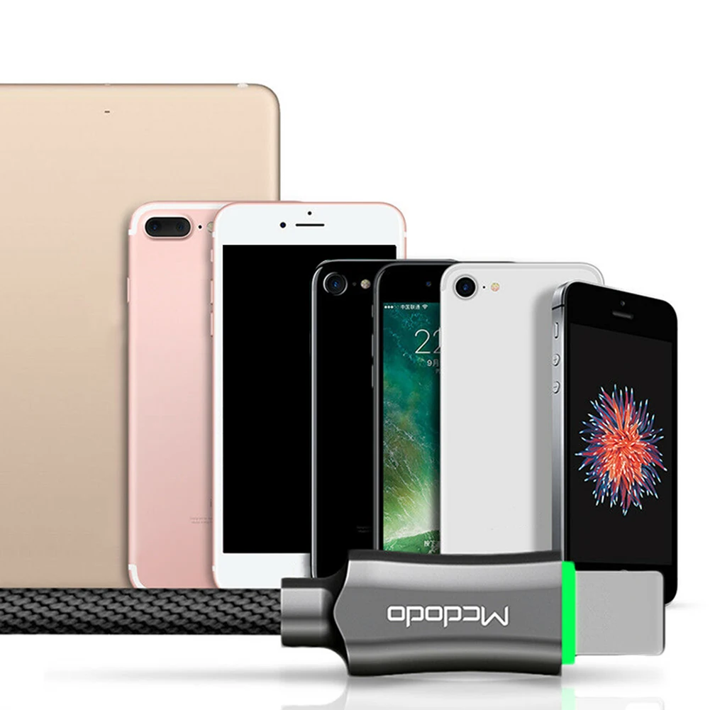 MCDODO автоматическое отключение нейлоновая оплетка USB зарядное устройство USB кабель usb кабель для iPhone серии Быстрая зарядка
