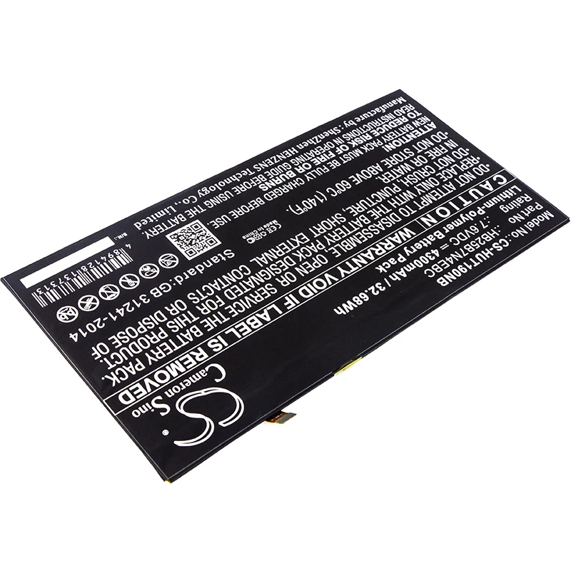 Cameron sino 4300mAh аккумулятор для Huawei HZ-W19 MateBook, HB25B7N4EBC