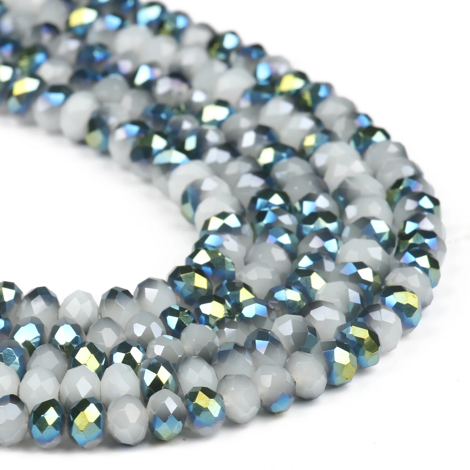 Elegant Faceted Black Crystal Glass Beads for DIY Jewelry and Crafting - Round Rondelle Shape, Various Sizes for Bracelets and Necklaces, Wholesale