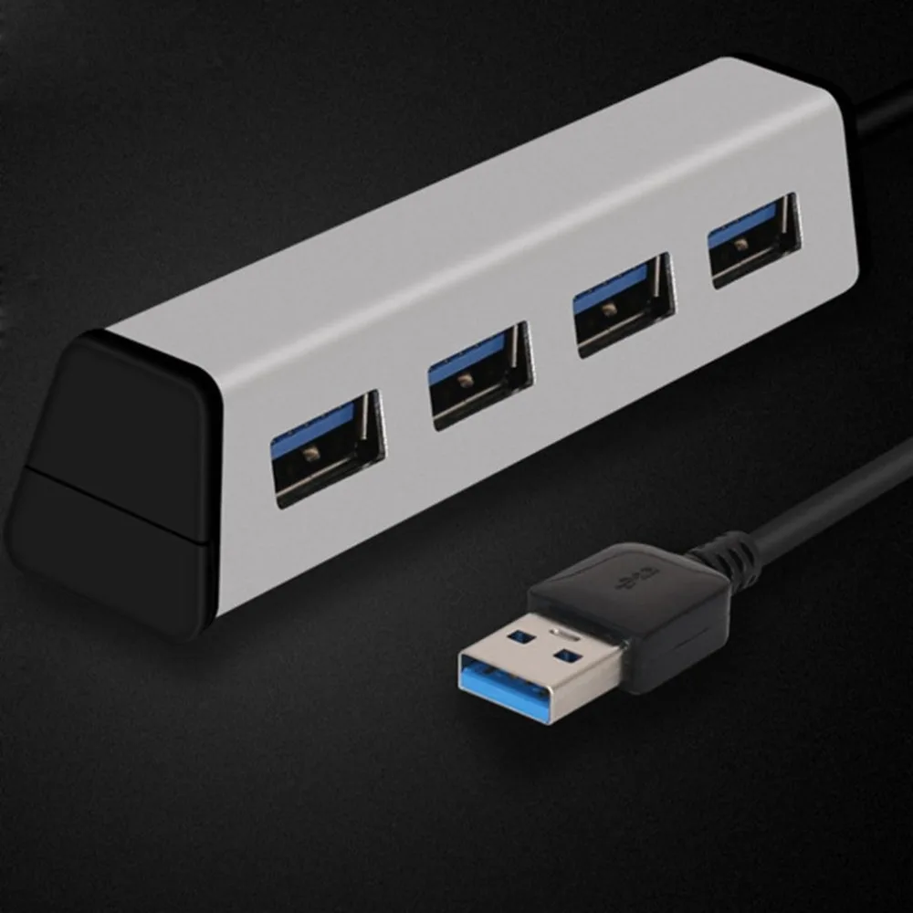 USB 2,0 концентратор Алюминиевый мульти-в-одном кард-ридер концентратор с подставкой для мобильного телефона