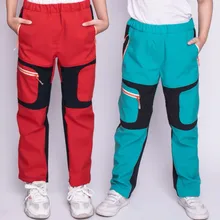 Детская одежда; сезон осень-зима; Детские технические брюки для мальчиков; водонепроницаемые брюки для походов и скалолазания; мягкие брюки для мальчиков и девочек