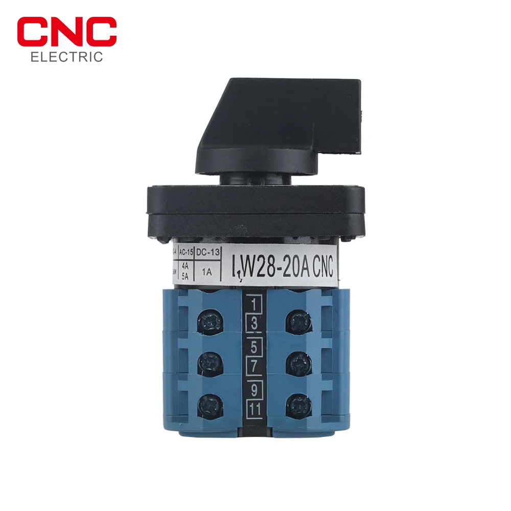 CNC 1PCS 선택기 로터리 스위치 5-20A 220V 범용 전환 스위치 3 위치 3 노트 전기 모터 반전 스위치