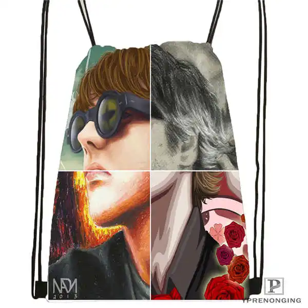 Custom Gerard Way My Chemical Romance походная сумка на шнурке милый рюкзак для детей(черная спинка) 31x40 см#180531-04-24 - Цвет: Drawstring Backpack