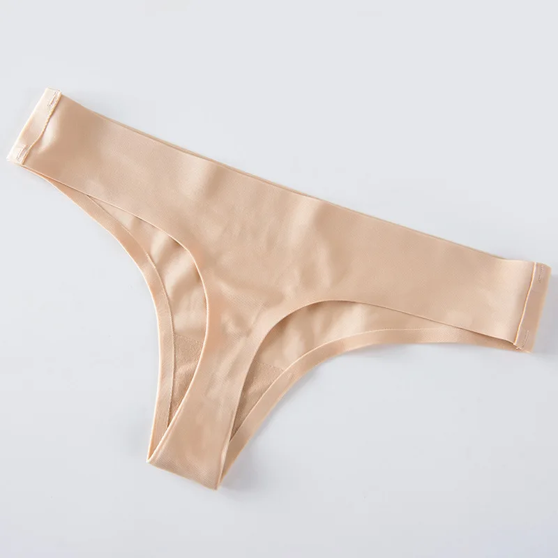 Panties трусики для женщин, сексуальное нижнее белье из шелка льда, стринги, женское удобное нижнее белье, трусы, бесшовные стринги braga, женское нижнее белье - Цвет: Хаки