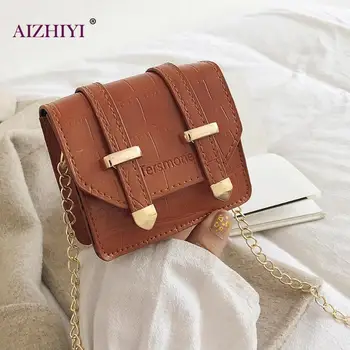 

Crossbody Bags For Women 2019 New Mini Fashion Square Messenger Bag Female Flap PU Leather Soft Money Purse Chain Shoulder Bags