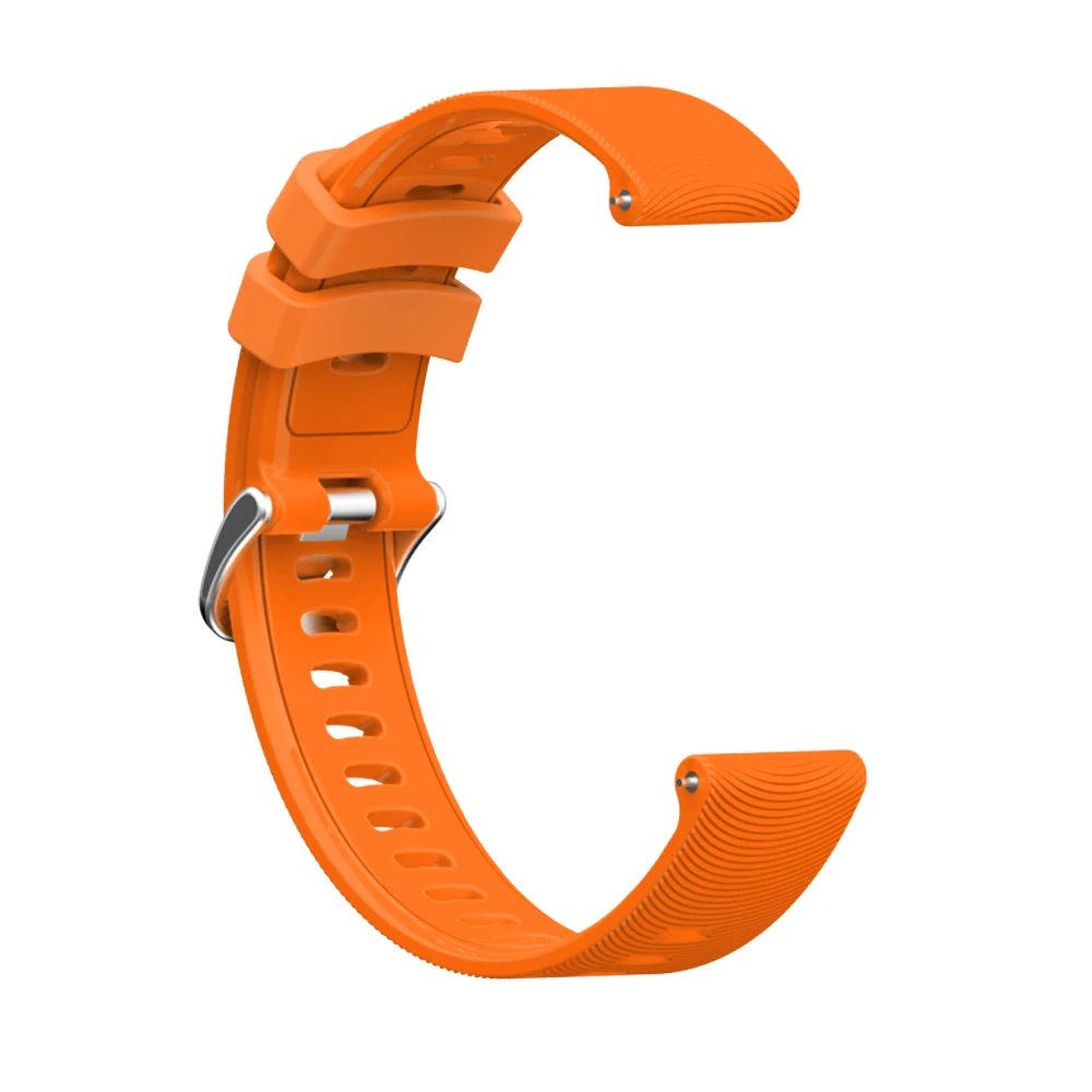 For Garmin Samsung Huawei Huami Ticwatch Strap 20mm Universal Silicone Watchband Wave Grain Steel Buckle Style Watch Band
