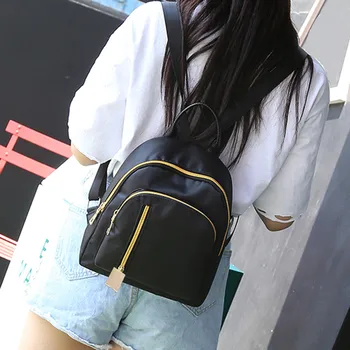

Women's Fashion Solid Color Backpack Multi-function Shoulder Bag Casual Backpack Oxford Material Mochila Escolar #T1P