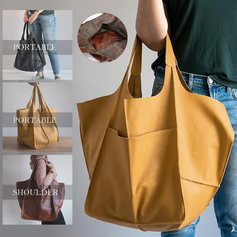 Women Shoulder Bag Tote Bags Luxury Handbag Soft PU Leather Fashion Large Capacity Bags 