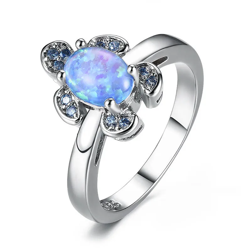 Кольцо Bague Ringen из серебра 925 пробы для женщин, простой креативный дизайн, в форме черепахи, опал, морской синий цвет, вечерние, для свиданий, подарок студенту - Цвет камня: blue