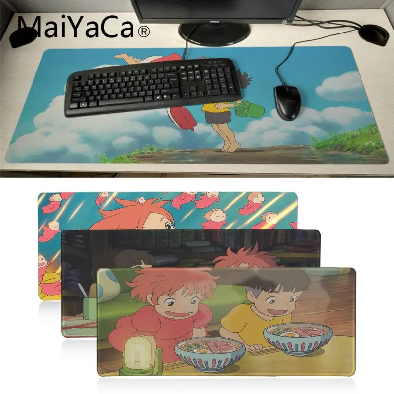 

MaiYaCa Ponyo on the Cliff Gamer Soft Mouse Pad Anti-slip Rubber Gaming Mouse Mat xl xxl 600x300mm for Lol world of warcraft