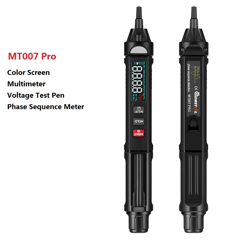 water meters MUSTOOL MT007Pro/ MT007 Pen Shape Digital Multimeter Test Lead Normal LCD/Anti Display Screen True RMS Without Battery Black carpenter tape measure Measurement & Analysis Tools