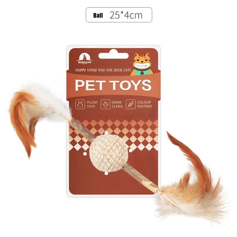 Cat toys Molar Exercise Toy Interactive Chew Hemp Rope Mouse/ball With Silvervine Stick And Feather