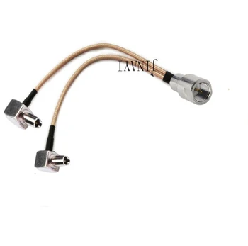 

10pcs FME male to 2 TS9 ts-9 Male RA Connector RF RG316 Pigtail Y Extension Cable 10/15/20/30/50cm /1m