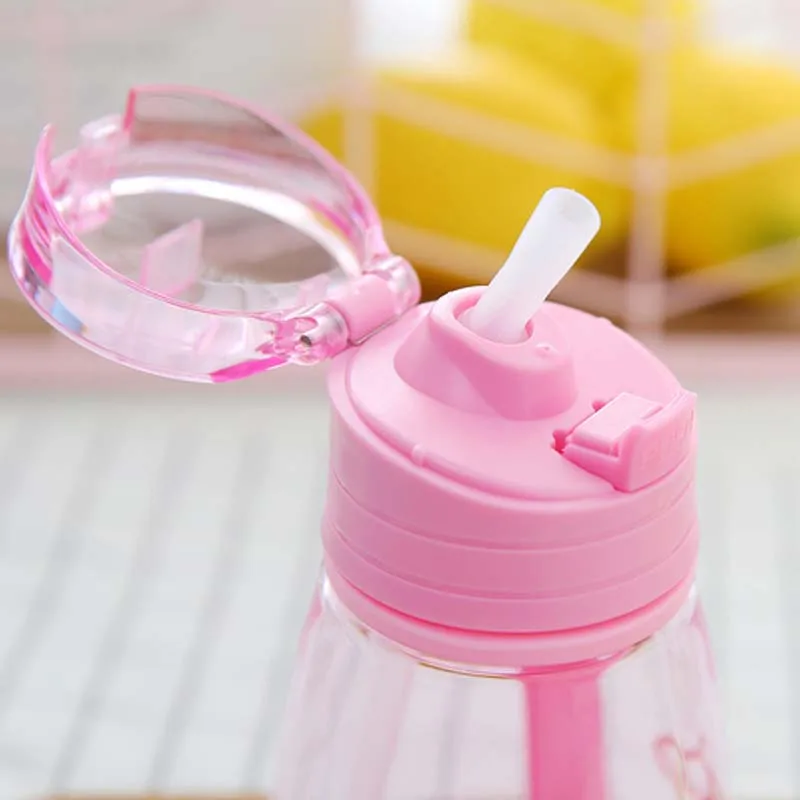 Пластиковая соломенная чашка для воды 350 мл герметичная детская бутылка