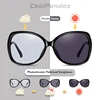 2024 Photochromic Polarized Lady Sunglasses Vintage Big Shades For Women Cat Eye Sun Glasses Fashion Eyewear UV400 gafas de sol 1
