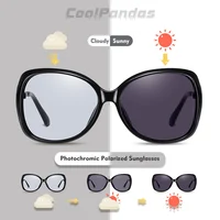 2024 Photochromic Polarized Lady Sunglasses Vintage Big Shades For Women Cat Eye Sun Glasses Fashion Eyewear UV400 gafas de sol 1