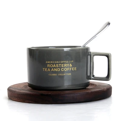 Luxury Nordic Style High Quality Ceramic Coffee Cup with Dish Spoon Teacup Set Home Afternoon Tea Coffee Ceramic Set - Цвет: 17 Style