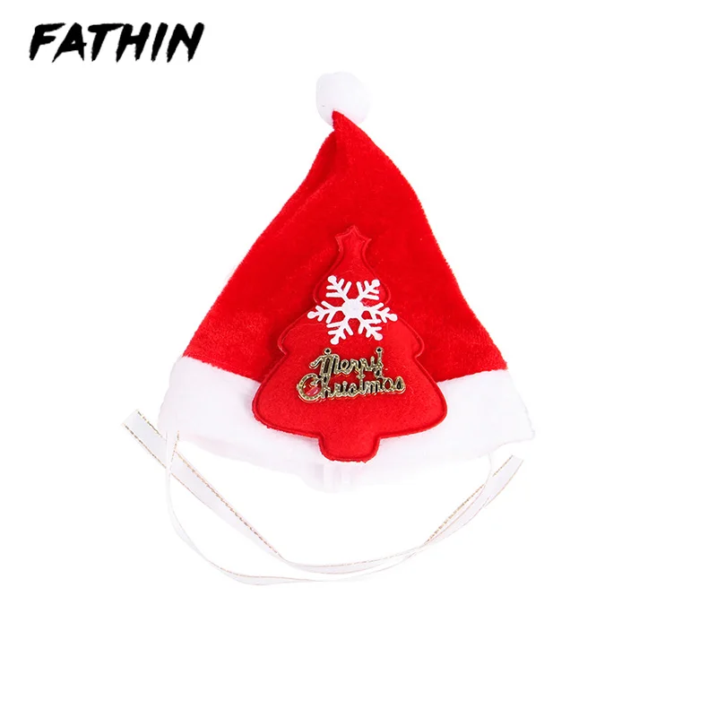 FATHIN рождественские шапки для Санта-собак, теплые шапки для домашних животных, кошек, собак, Санта-Клауса, новогодние украшения, товары для домашних животных - Цвет: B