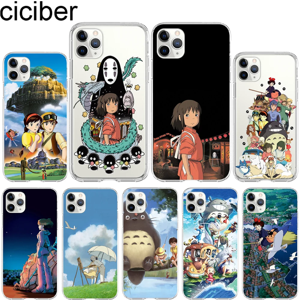 Ciciber Spirited Away Мягкий Силиконовый ТПУ чехол для телефона iphone 11 Pro Max 7 8 6 S Plus 5 5S SE 2020 X XR