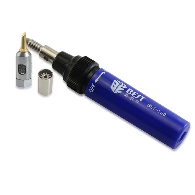Лучший случайный цвет BST-100 газовая ручка надувная Сварка чистый Железный Бутановая Ручка Тип Газовый паяльник