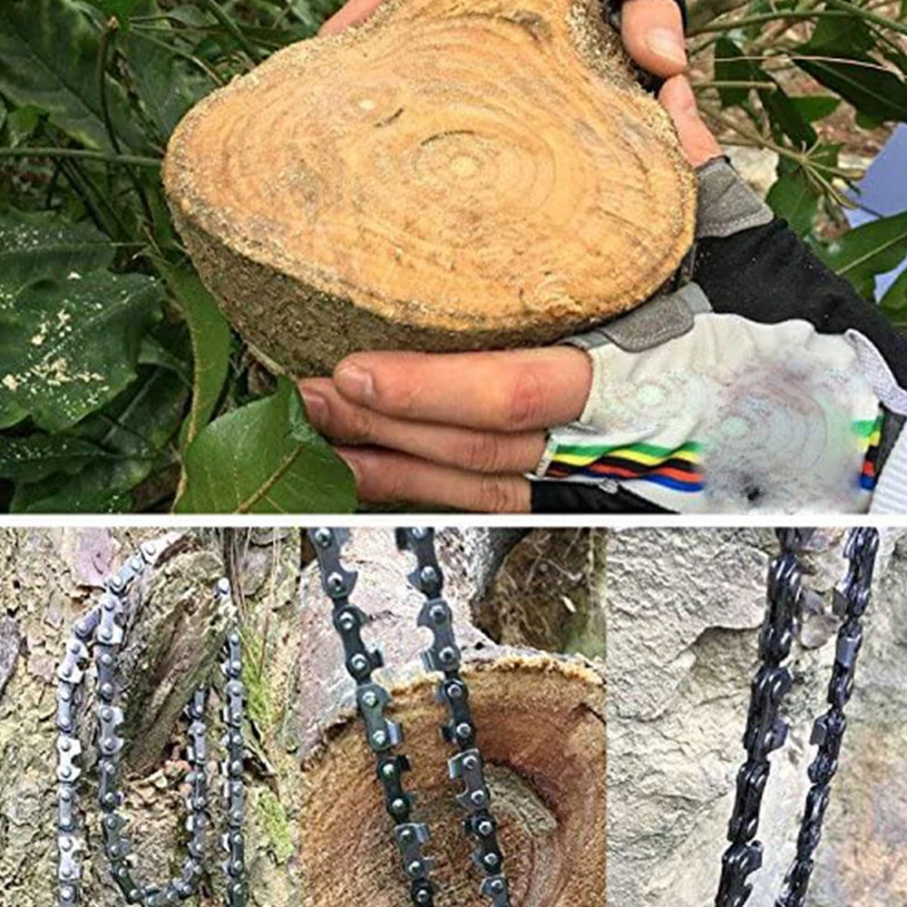 Garden Tools 24-inch Portable Outdoor Survival Hand Zipper Saw Wire Saw Handheld Chains Wood Cutting Tool 11/33 Tooth Orange