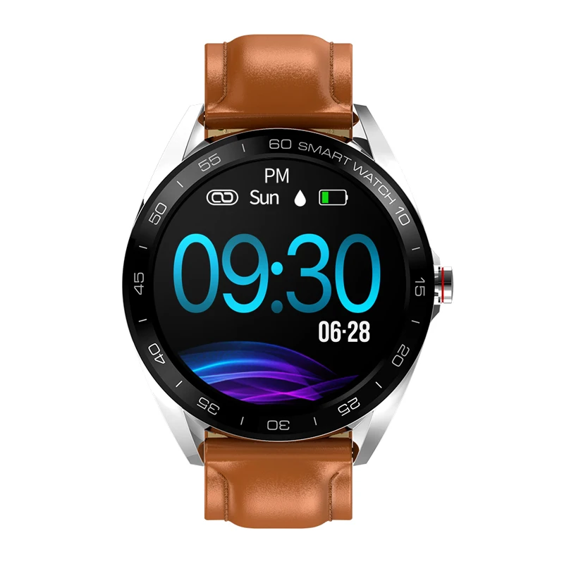 Leather-Brown ESEED K7 Смарт-часы IP68 Водонепроницаемый Полный сенсорный экран сердце rete монитор сна learther band smartwatch для мужчин для android ios - Цвет: Leather-Brown