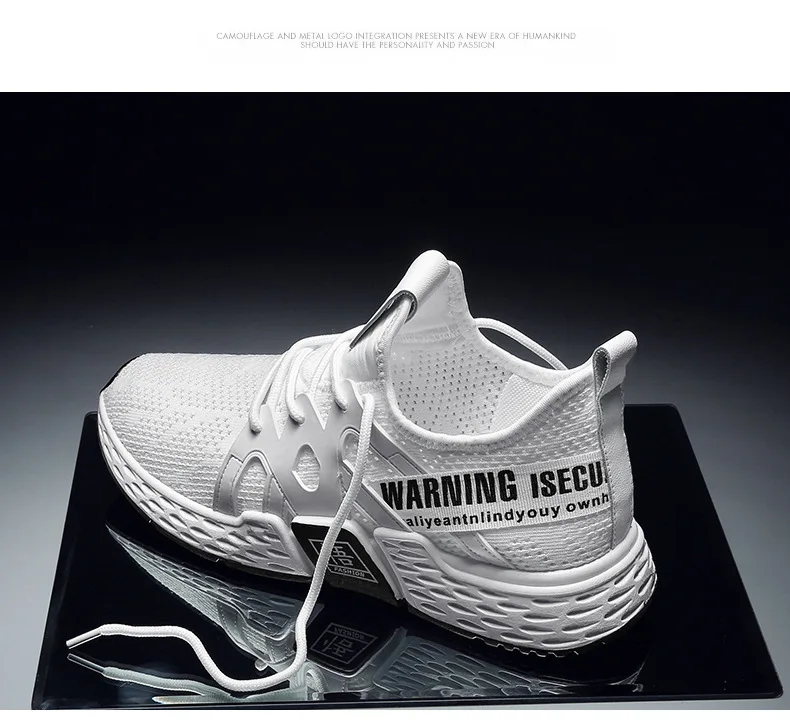 New Style Summer Breathable Korean-style Trend Men Sneakers Versatile Casual Shoes Fly Woven Athletic Shoes Students Trendy