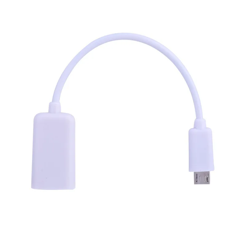 Белый Портативный Micro USB для женщин USB OTG кабель адаптер для samsung htc huawei Xiaomi Android Tablet PC MP3/MP4 смартфон - Цвет: Белый
