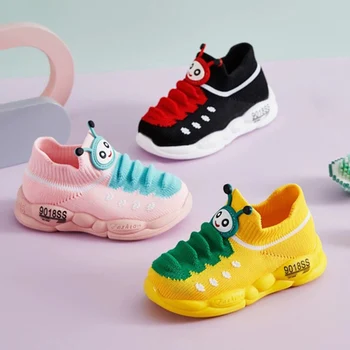 

Baby Running Sneakers Unisex Girls Boys Sport Stretch Mesh Shoes Cartoon Infant Kids Fashion Comfort tenis infantil menino D30