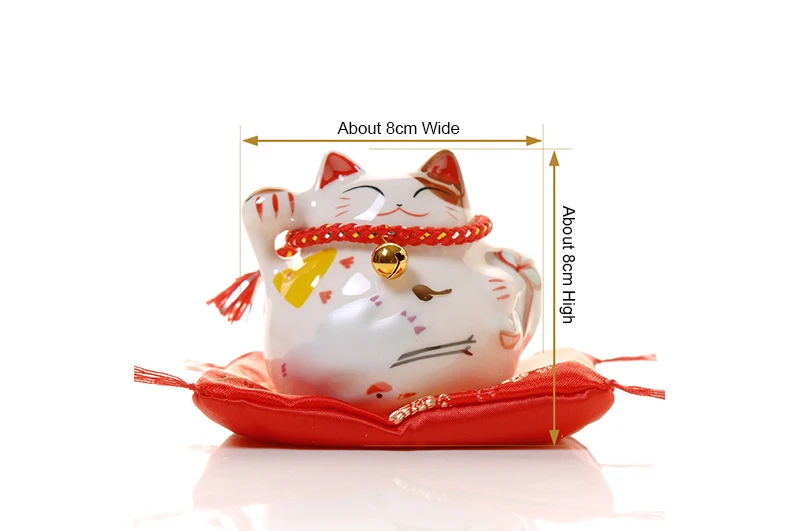 4 дюйма lucky cat керамический lucky cat домашний Фарфор Декоративные Украшения Бизнес-Подарки lucky cat Копилка Feng Shui украшения