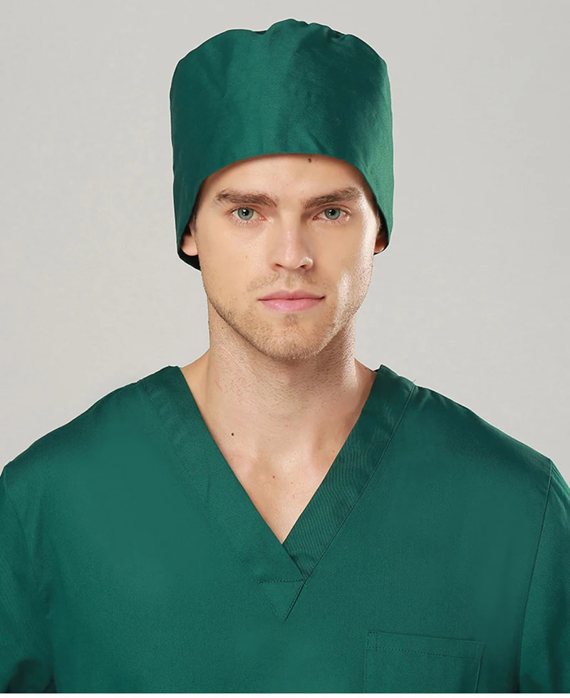 ViaoL New Fashion Shorts Sleeved Men Suits Surgical Gowns Clothes Nurse Doctor Solid Summer Hot Cotton Pants Uniform Lab Coats
