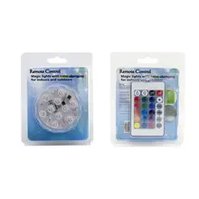 Светодиодный подводный диск свет аквариума Светодиодные Красочные подводные огни подсветка пульт дистанционного управления затемнение освещение для ванной