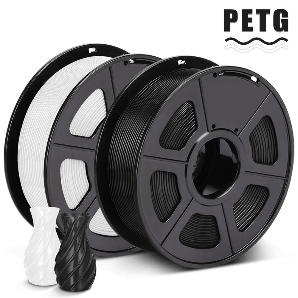 

PETG 3D Filament 2 Rolls 1.75mm non-toxic Environmental Material PETG Filament 100% Bubble Free For 3D Printer 2KG 4.42lbs.