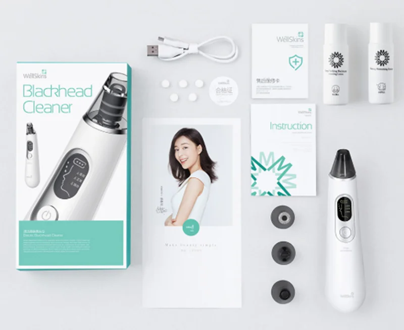 Xiaomi Wellskins Clean Beauty Blackhead Remover Face Deep Cleanser Removal Vacuum Suction Facial Beauty Care Tool Skin Care