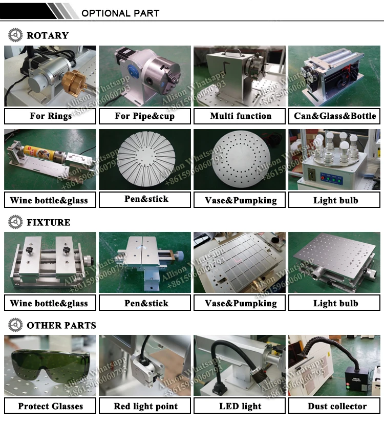 Desk model fiber laser marking machine with protect cover-4