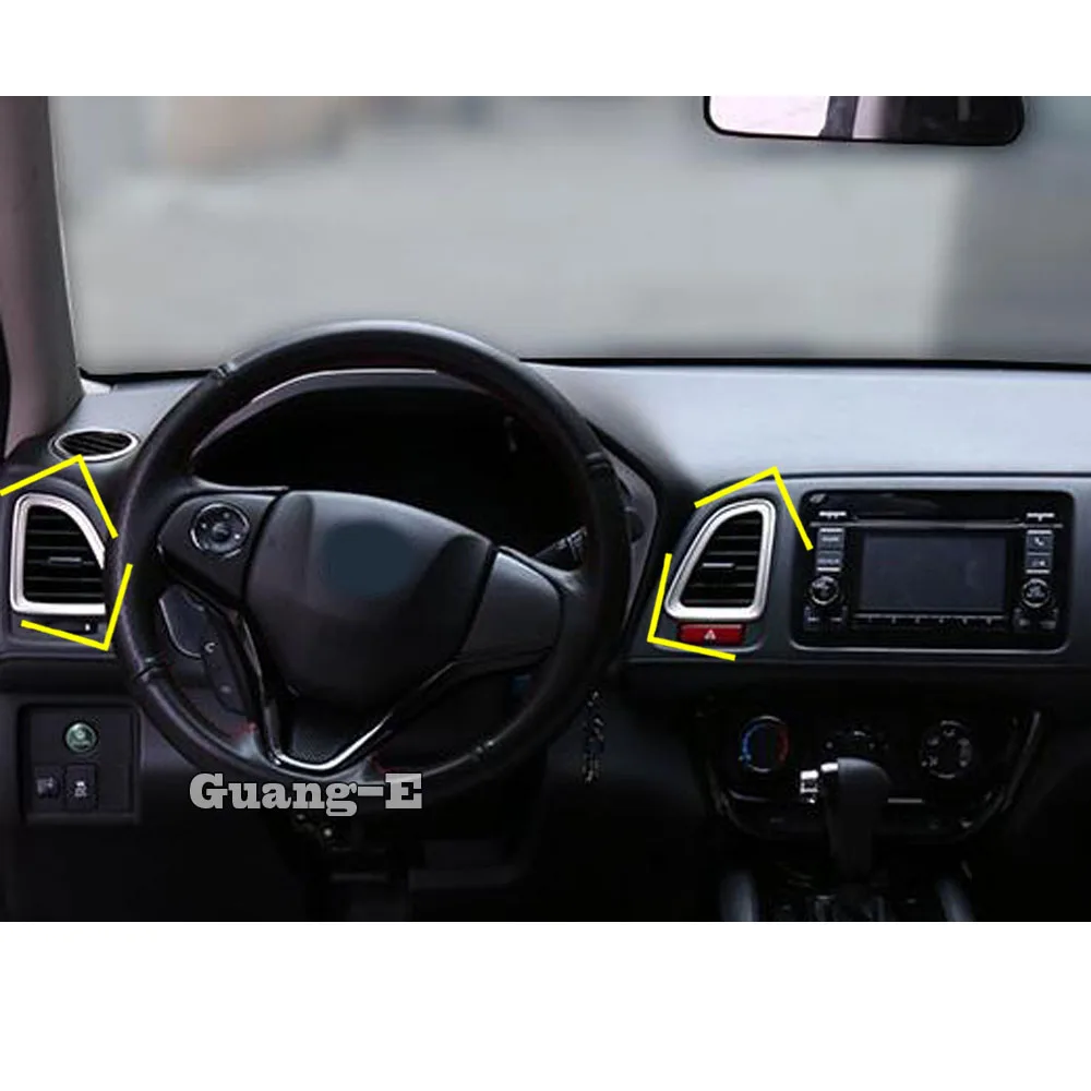 

For Honda HRV HR-V Vezel 2019 2020 Car inner garnish cover detector trim front side Air conditioning Outlet Vent 2pcs