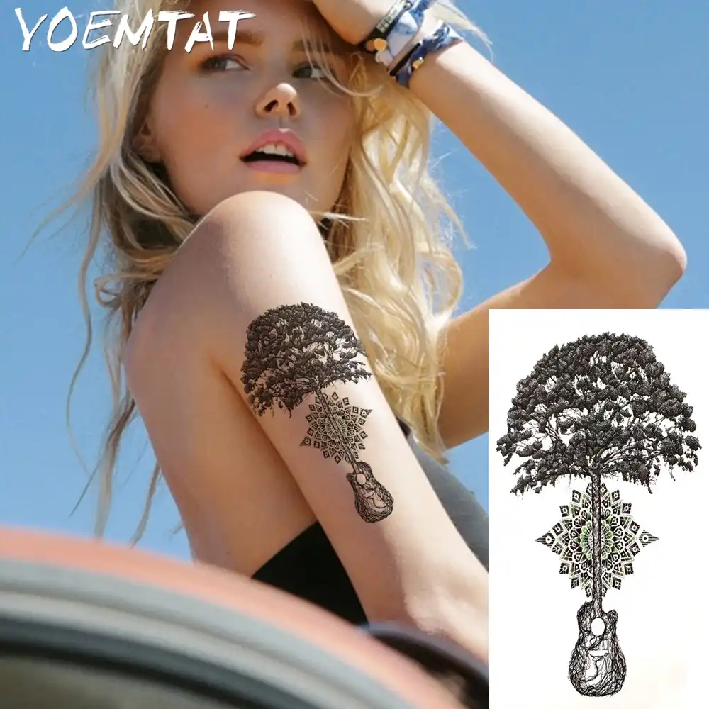 1 Pza El Arbol De La Vida Musica Caliente Negro Blanco Flor Grande