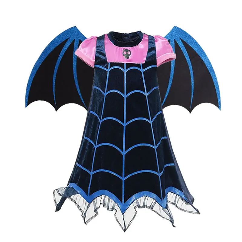 Vampirina Dress Платье принцессы Эльзы и Анны для девочек, История игрушек, древесные костюмы для детей, Vampirina, Золушка, одежда для маленьких девочек, Тиана, Белль, жасмин, единорог - Цвет: Vampirina Dress