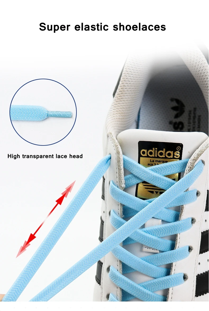 1 second No tie shoelace 24Color Elastic shoelaces Magnetic metal lock Quick wear in Flat Suitable for all shoes Lazy laces