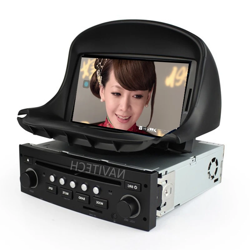 Автомобильный DVD плеер с GPS четырехъядерным процессором Android 10 для PEUGEOT 206 206cc