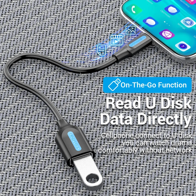 Vention OTG C Type Adapter OTG Cable Type C to USB A 3.0 2.0 Female Cable Adapter for MacBook Pro Xiaomi Mi 9 Type-C Converter — view 2