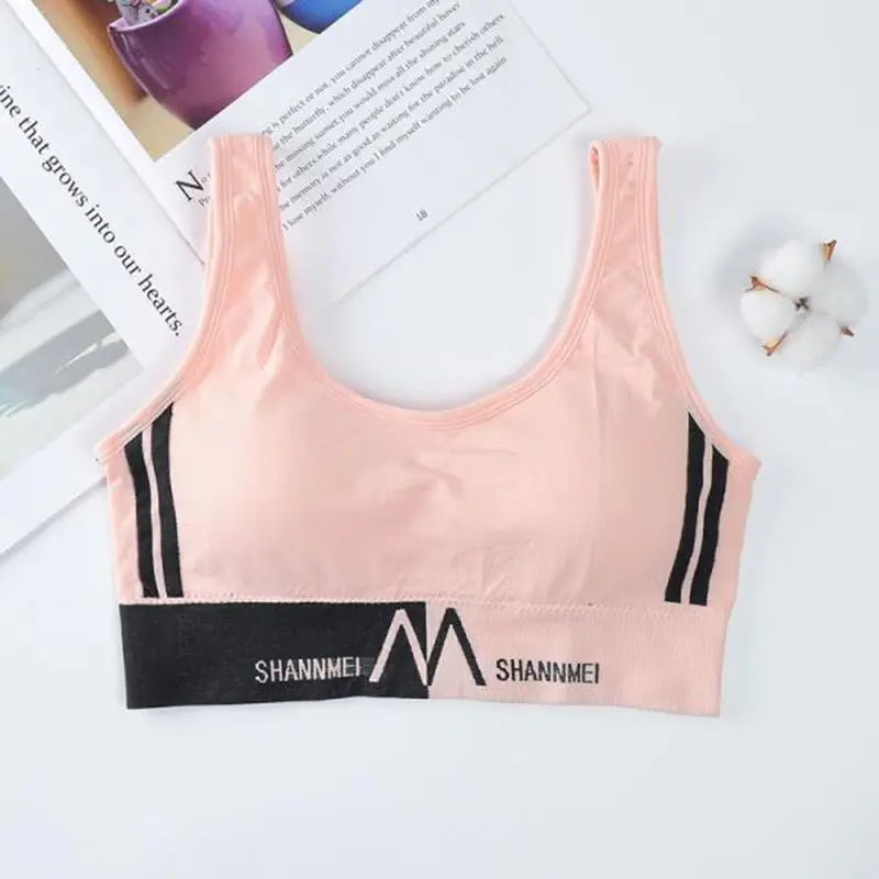 Women's Cotton Underwear Lace Top Sports Bra Girls Comfort Fashion Tank Up Seamless Sports Top Brassiere Sexy Tube Tops