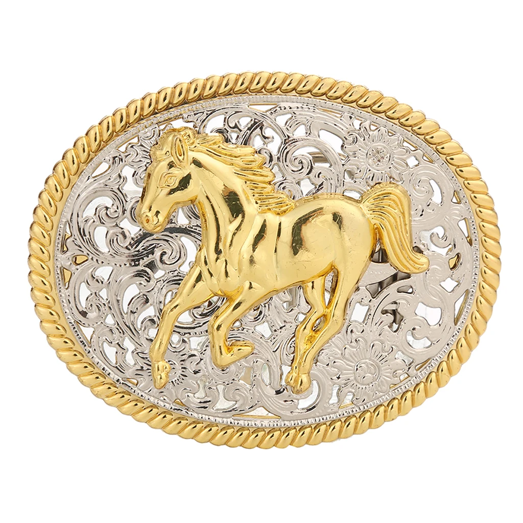 Retro Western Cowboy eagle Belt Buckle Animal Rodeo Antique Buckle Vintage style luxurious Gold horse Cow engraved belt buckle