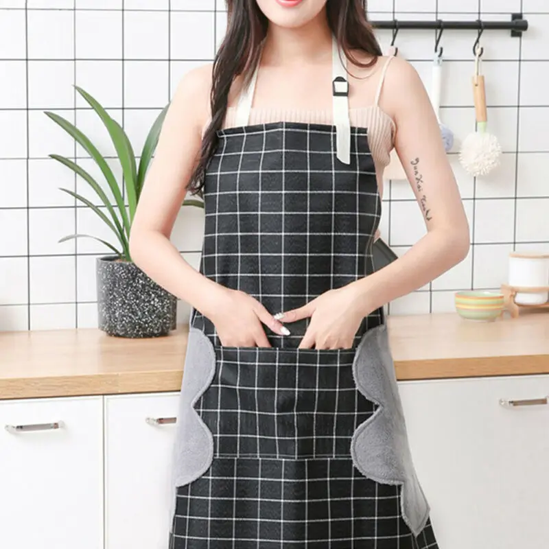 

Men Women Cooking Kitchen Restaurant Chef Adjustable Bib Apron Dress with Pocket