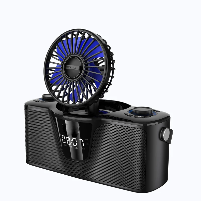 Bluetooth динамик с вентилятором беспроводной стерео двойной громкий fm радио