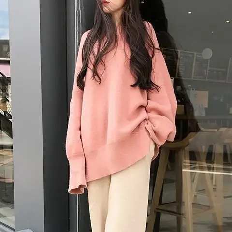 Sweater-P Одежда для беременных, Осенний Модный комплект, осенний и зимний Свободный вязаный свитер для беременных женщин, широкие штаны, повседневный комплект из двух предметов - Цвет: Sweater-P